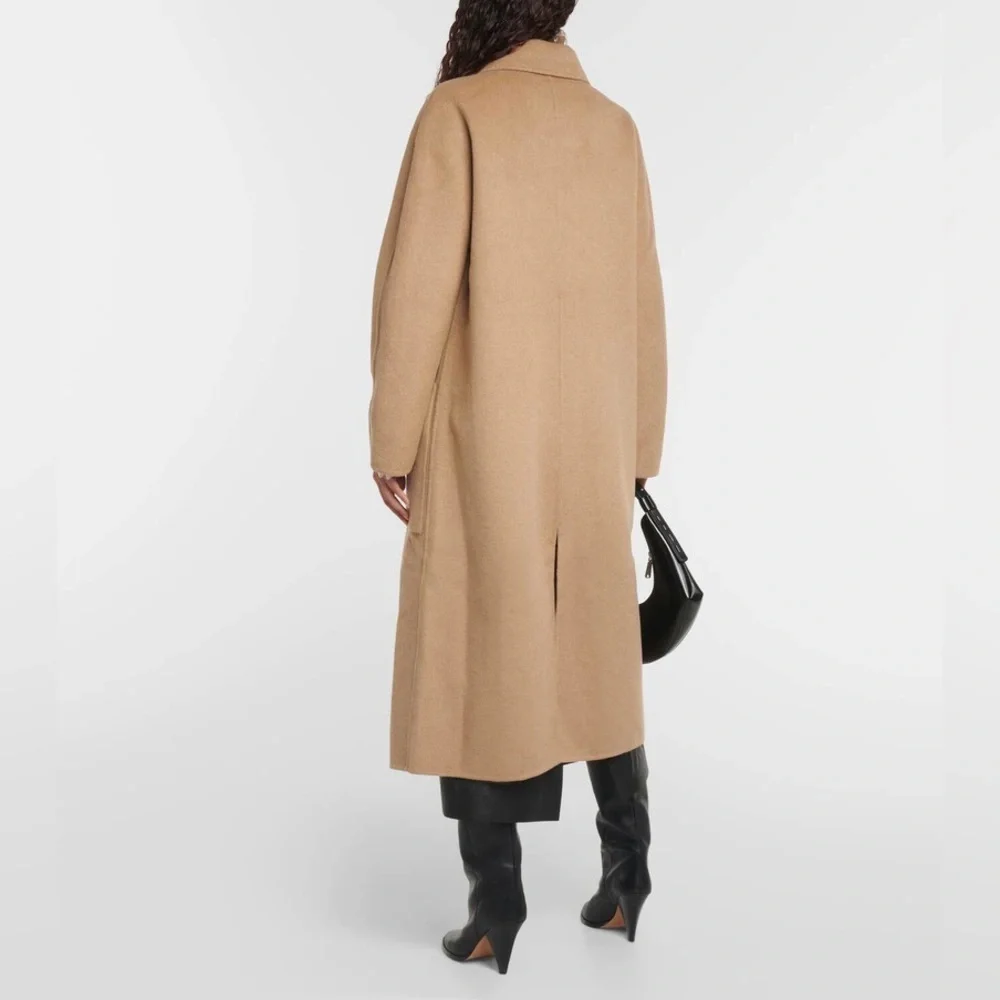 NWT Proenza Schouler White Label Reversible Double Face Coat Wool Tan Ivory Sz M - Picture 3 of 16